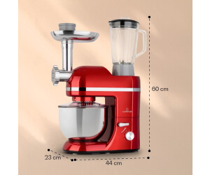 Lucia 1800W 5L Keukenmachine met Gehaktmolen Rood/Zilver