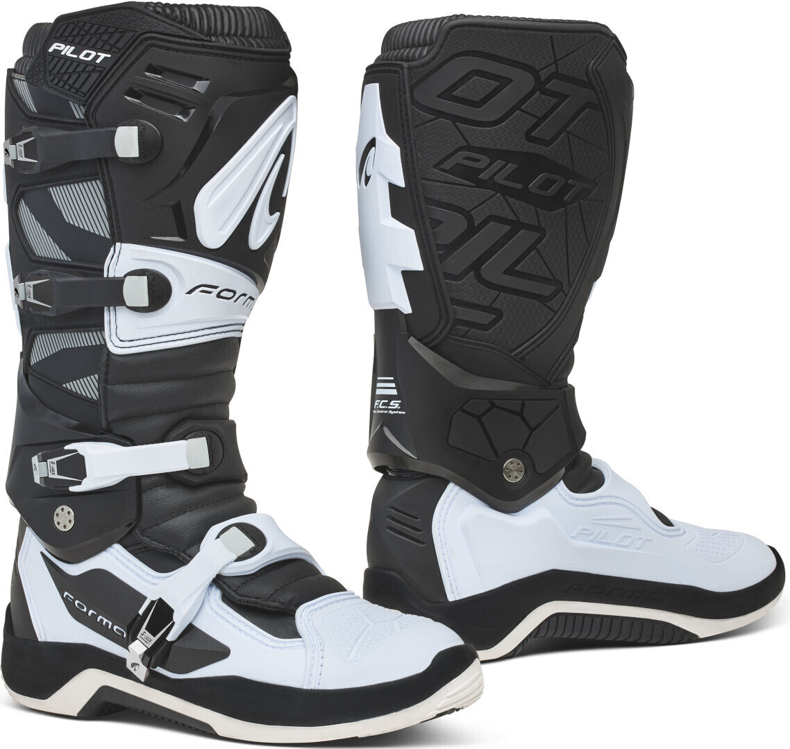 Photos - Motorcycle Boots Forma Boots  Boots Pilot black/white 