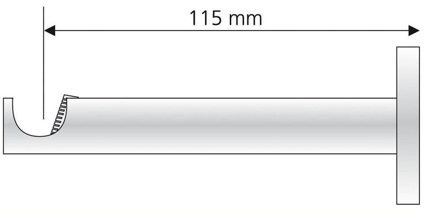 Gardinenstangen Liedeco für ab Träger | 16 Preisvergleich bei € schwarz 10,95 (104169) Gardinenstangen mm