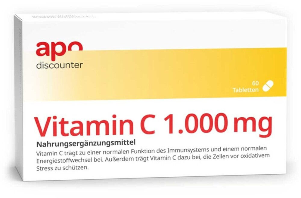 apodiscounter Vitamin C 1000mg Tabletten (60 Stk.) ab 11,99