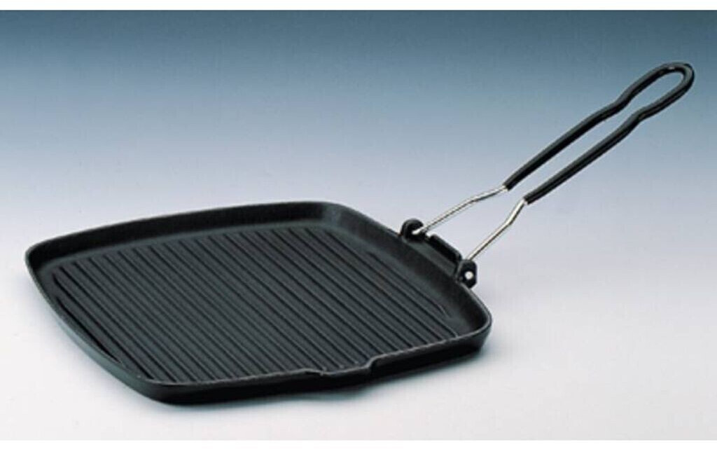 Küchenprofi Grill pan square Provence cast iron black 23 cm
