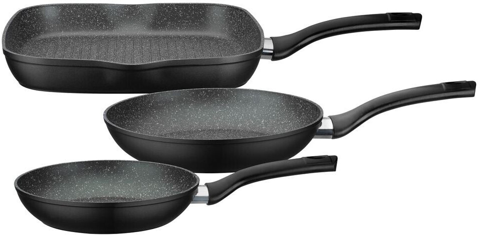 GSW Gourmet Granit 3-piece pan set aluminium black (209359)