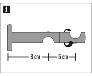 20mm | ab Gardinia 10,19 Preisvergleich Kombi-Wandträger Chicago (10011154) 2-läufig bei € Edelstahl-Optik