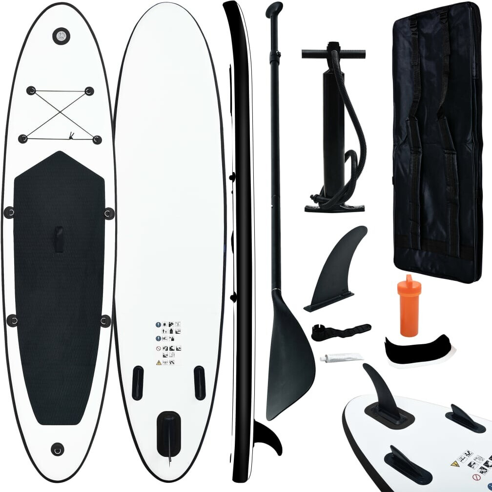 vidaXL Stand Up Paddle Surfboard black/white