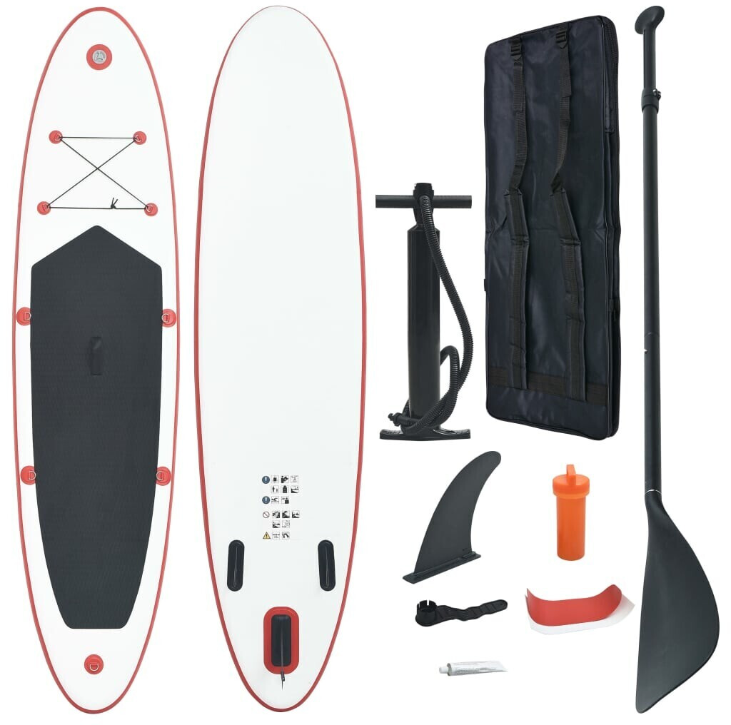 vidaXL iSUP Set red/white