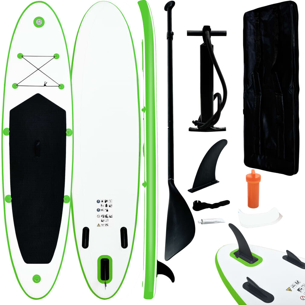 vidaXL iSUP 390 cm green/white