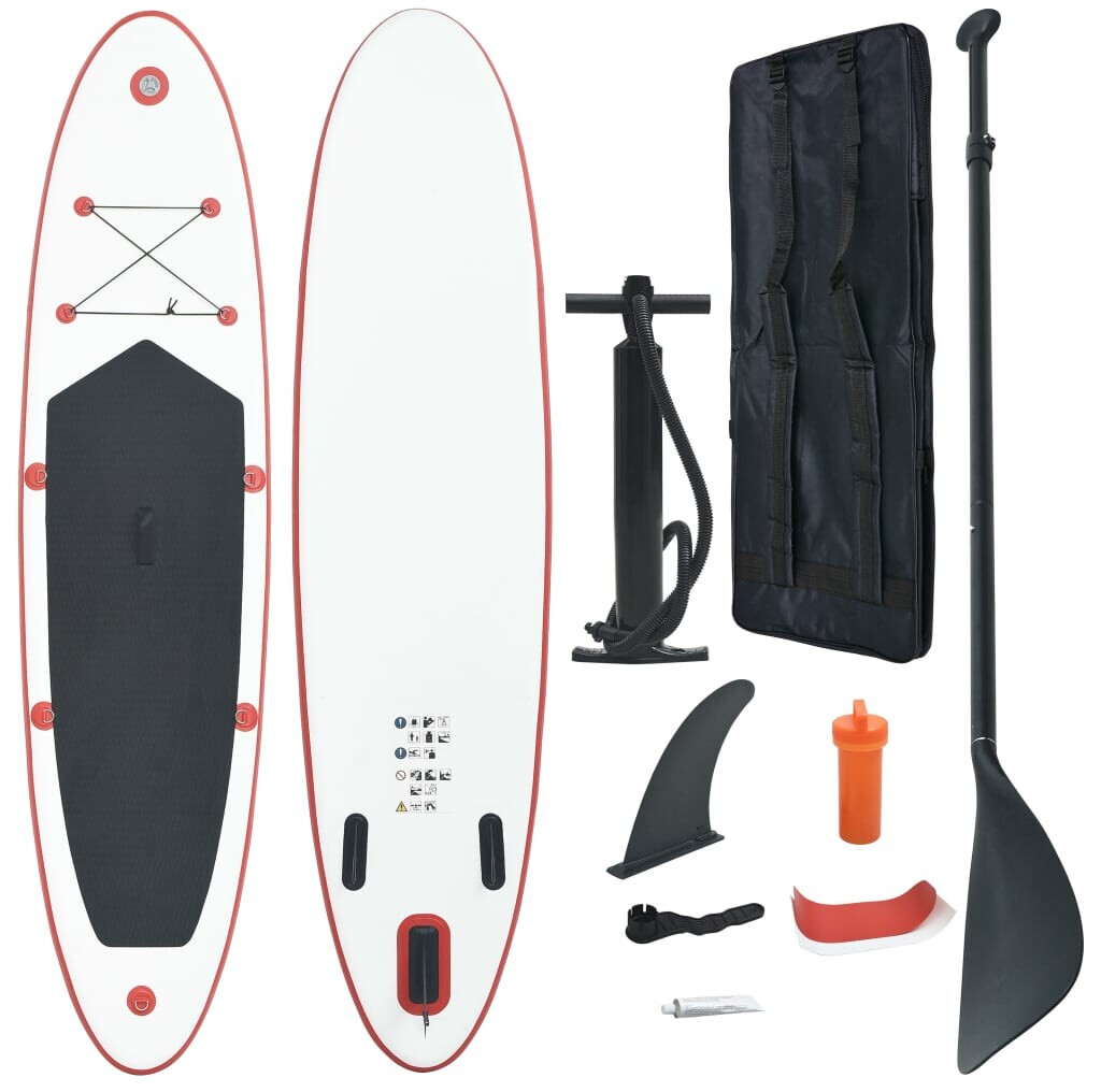 vidaXL iSUP 390 cm red/white