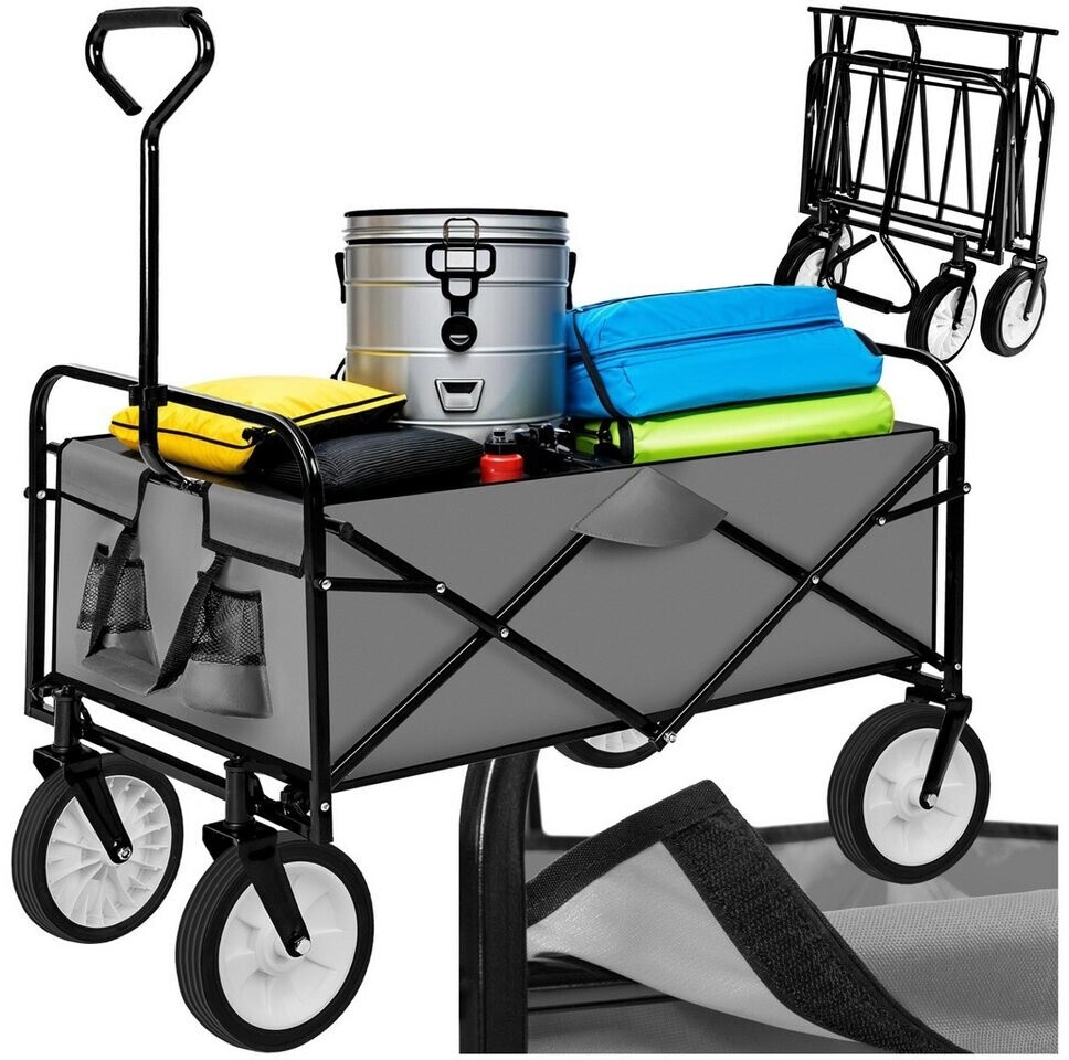 TecTake Foldable Wagon grey