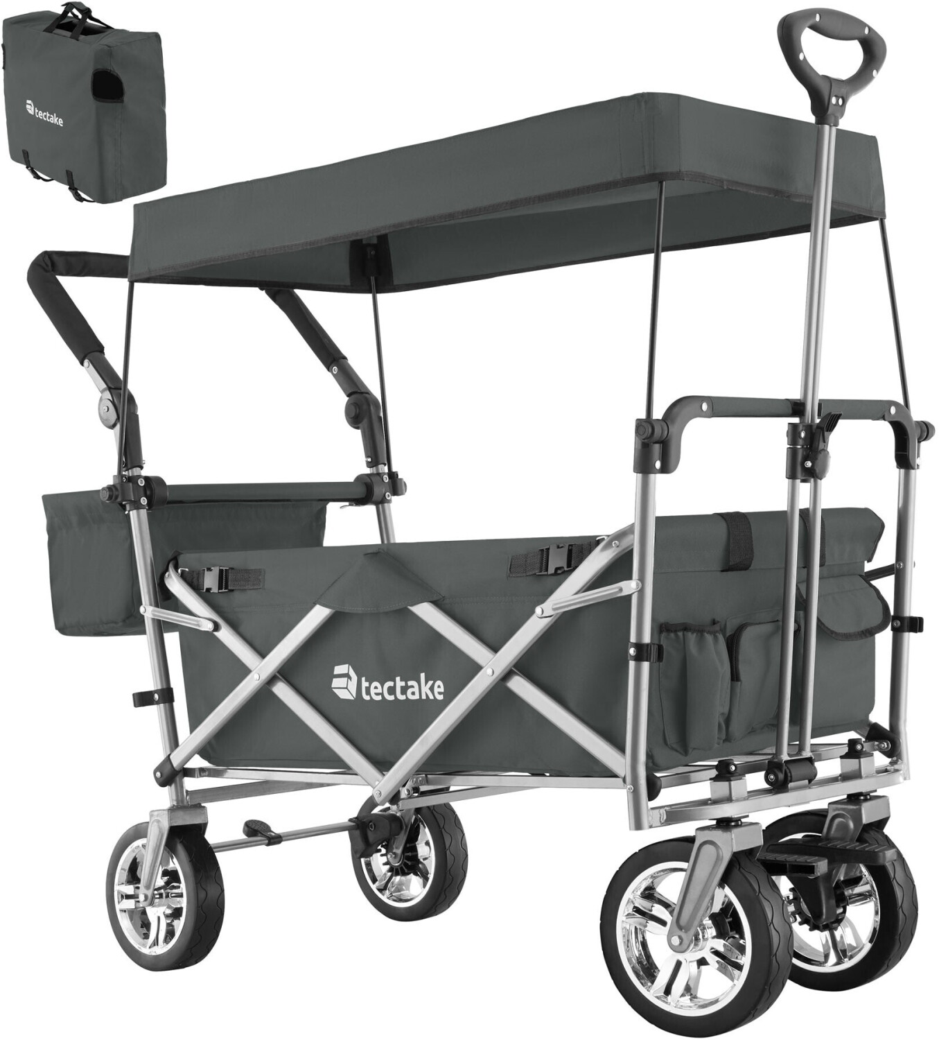 TecTake Foldable Wagon Nico grey