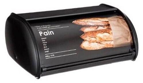 Secret de Gourmet Boîte à pain en métal relief Noir