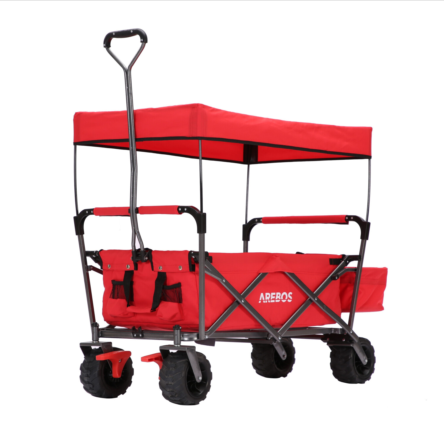 Arebos Handcar with Canopy red