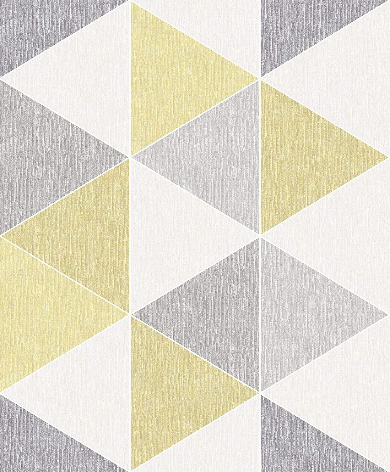 Buy Arthouse Scandi Triangle Wallpaper, Yellow from £8.99 (Today