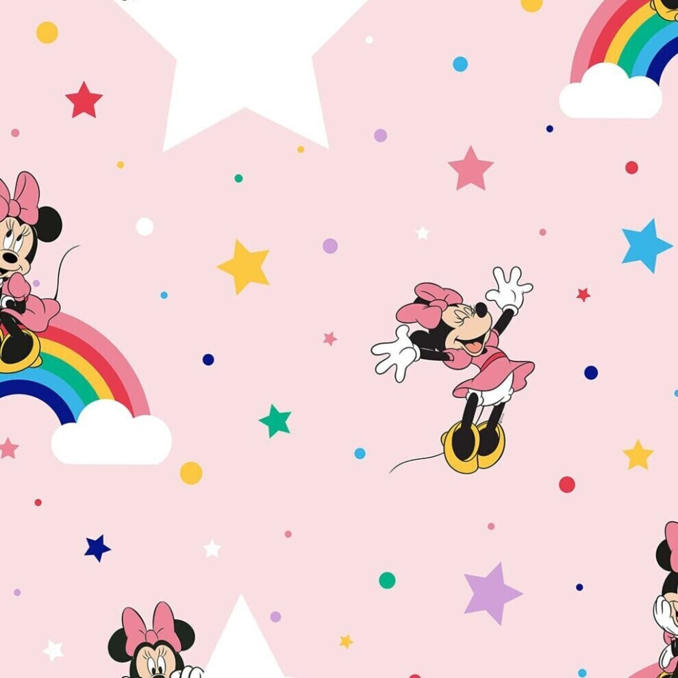 Photos - Wallpaper VidaXL Kids at Home  Rainbow Minnie Pink Feature Design Wa 