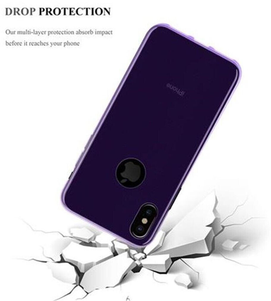 Cadorabo Hülle für Apple iPhone X / XS in TRANSPARENT LILA Handyhülle aus  flexiblem TPU Silikon Silikonhülle Schutzhülle Ultra Slim Soft Back Cover  Case Bumper ab 8,99 €