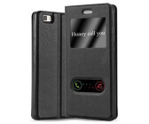 Cadorabo Hülle Für Huawei P8 LITE 2015 – Mit Fenster, Standfunktion & Magnetverschluss, Schwarz