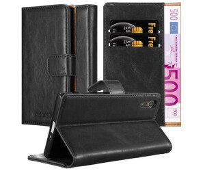 Handyhülle mit Magnetverschluss Cadorabo Hülle für Sony Xperia XZ Premium in Nacht SCHWARZ Standfunktion und Kartenfach Case Cover Schutzhülle Etui Tasche Book Klapp Style