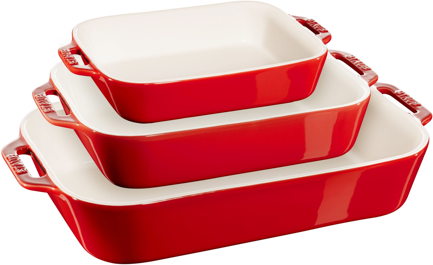 Staub Ceramique oven dish set 3-pcs cherry-red