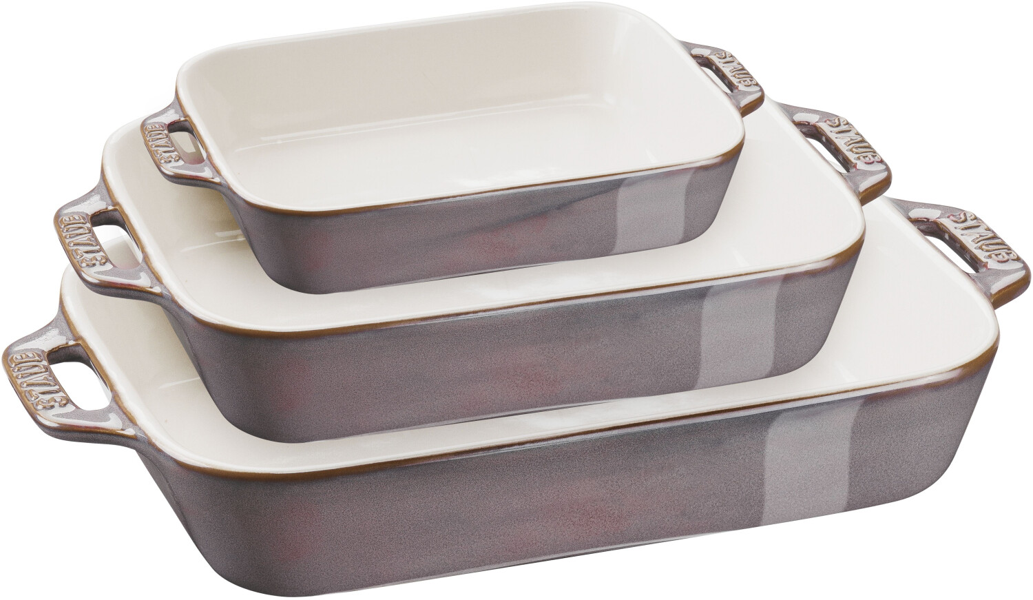 Staub Ceramique oven dish set 3-pcs antique-grey
