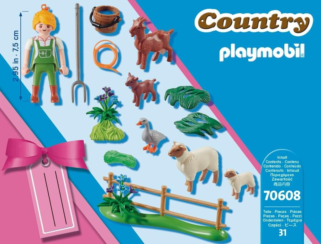 Fermière avec animaux Playmobil 6133 d'occasion Revaltoys