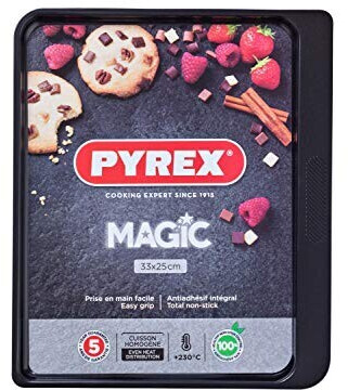 Pyrex Plat à four rectangulaire en métal Magic 33x25 cm