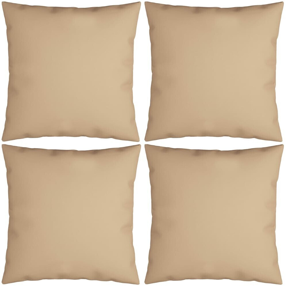 vidaXL Coussin déco beige 60 x 60 cm (4 pièces)