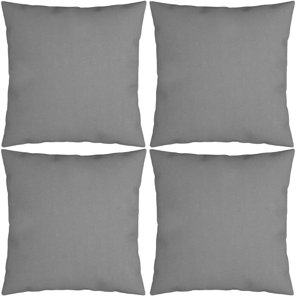 vidaXL Coussin déco gris 60 x 60 cm (4 pièces)