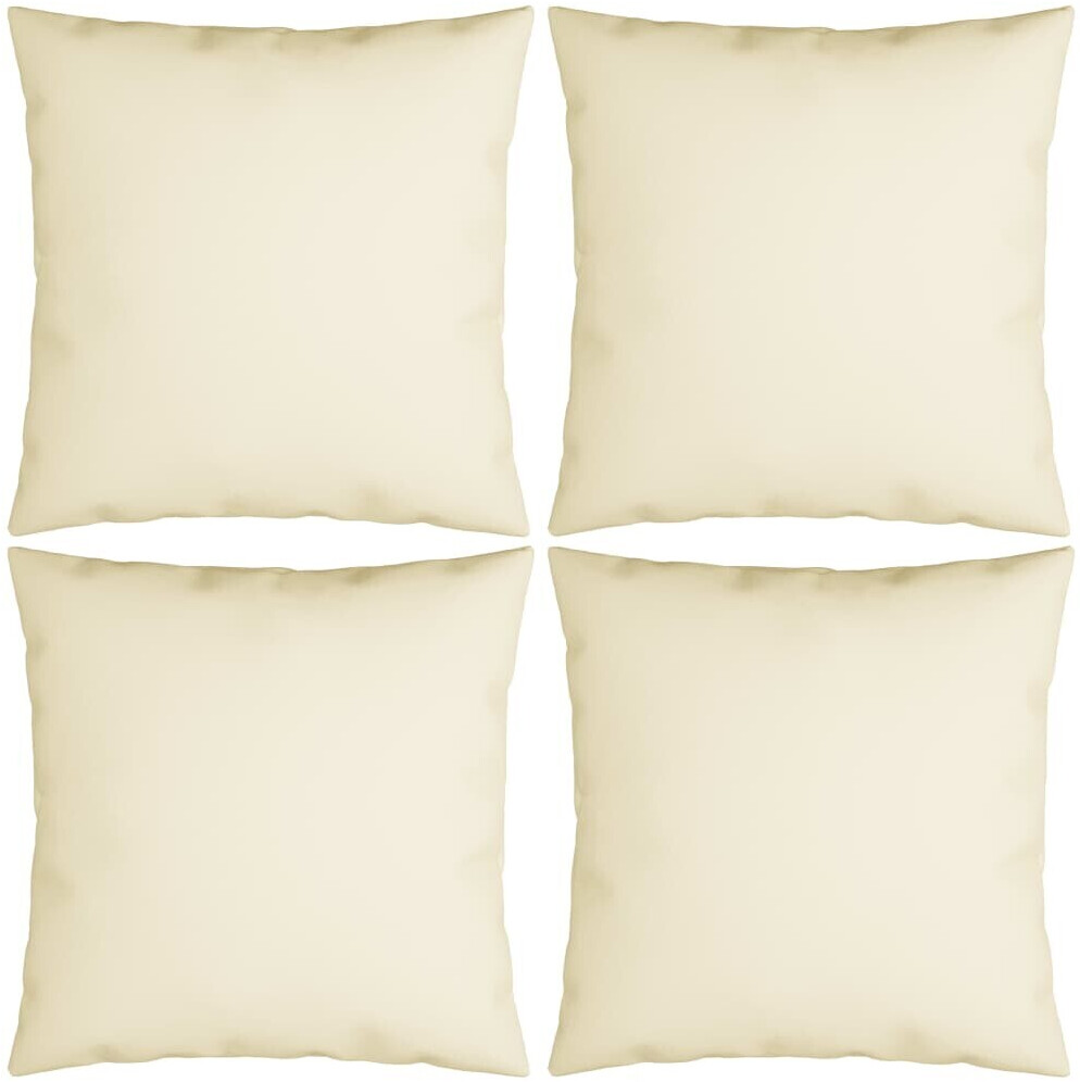 vidaXL Coussin déco crème 60 x 60 cm (4 pièces)