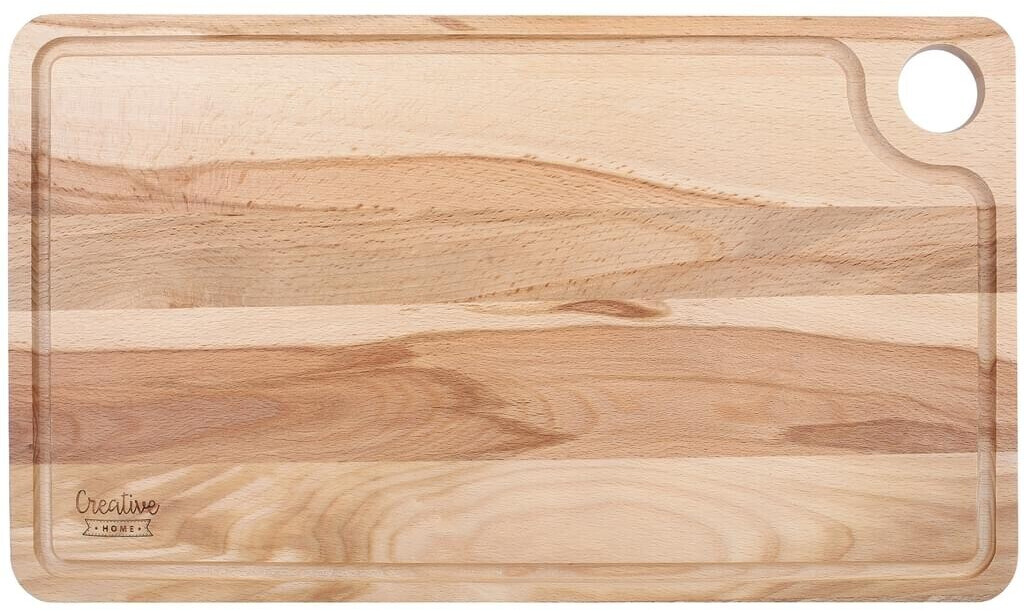 Creative Home Wooden Chopping Board with Juice Groove 42 x 24,5 x 1,5 cm