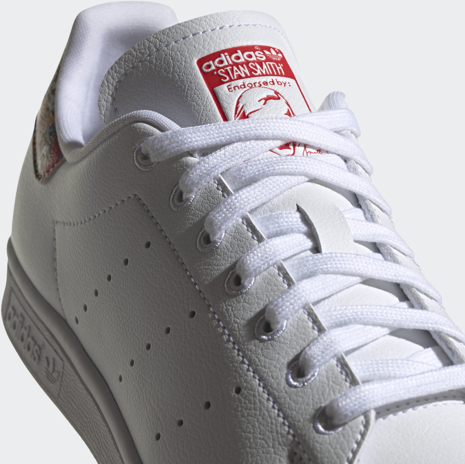Adidas Junior Stan Smith - Cloud White/Vivid Red/Cloud White â¢ Pris
