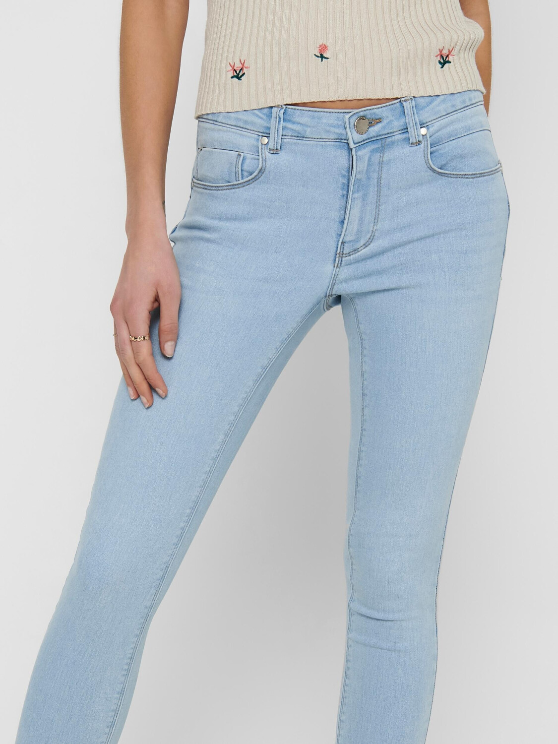 ONLY Onliconic HW SK Long ANK DNM Noos Jeans, Medio De Mezclilla