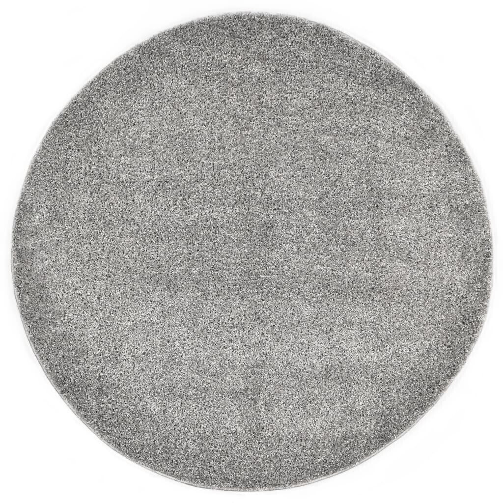 vidaXL Tapis shaggy rond 67 cm gris
