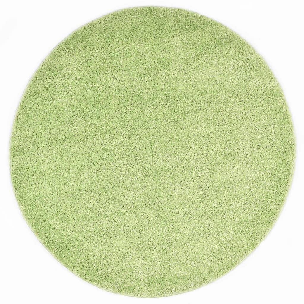 vidaXL Tapis shaggy rond 160 cm vert