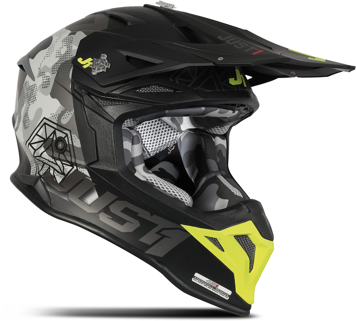 Just1 J39 Kinetic Camo Fluo Yellow/Red/Black/Matt