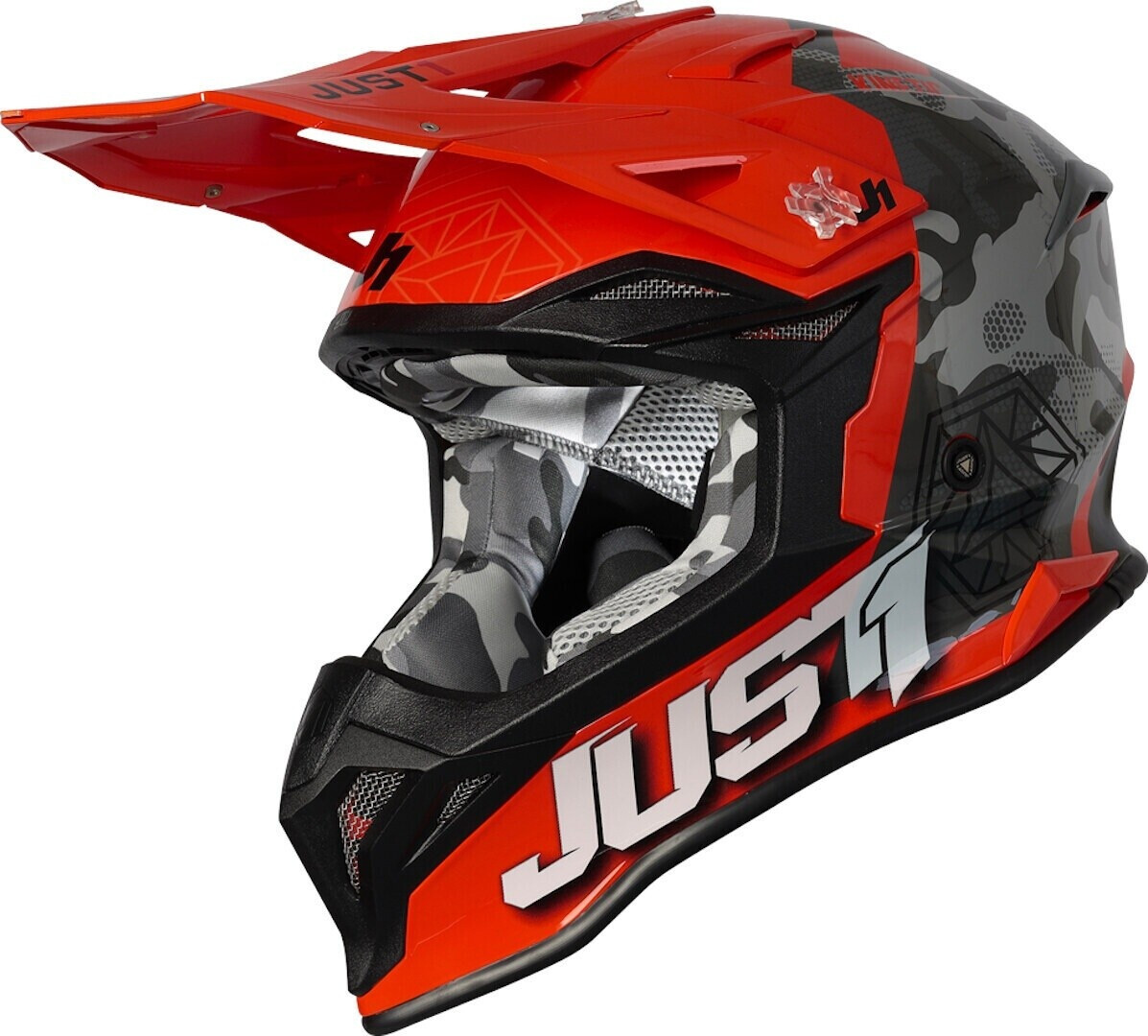 Just1 J39 Kinetic Camo Grey/Red/Fluo Orange
