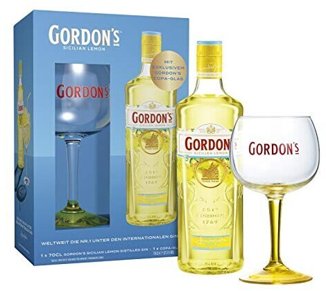 Gordon's Sicilian Lemon Distilled Gin 37,5% 0,7l + copa Glas ab 15,90 € |  Preisvergleich bei
