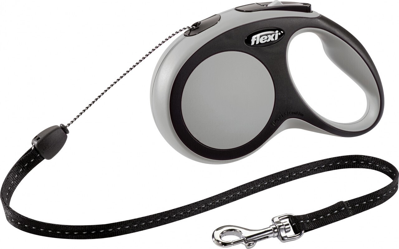 Flexi New Comfort Cord S 8m Black/Grey