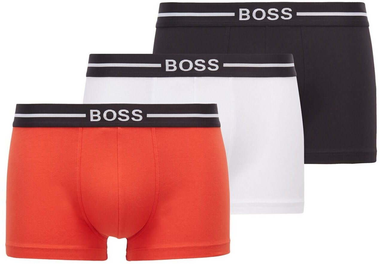BOSS Hombres Trunk 3P Motion Juego De Tres Boxers Cortos De Algodón Mezclado Con Tamaño Icónico