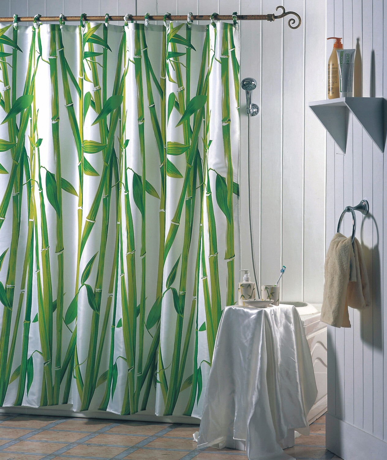 MSV France Bamboo shower curtain
