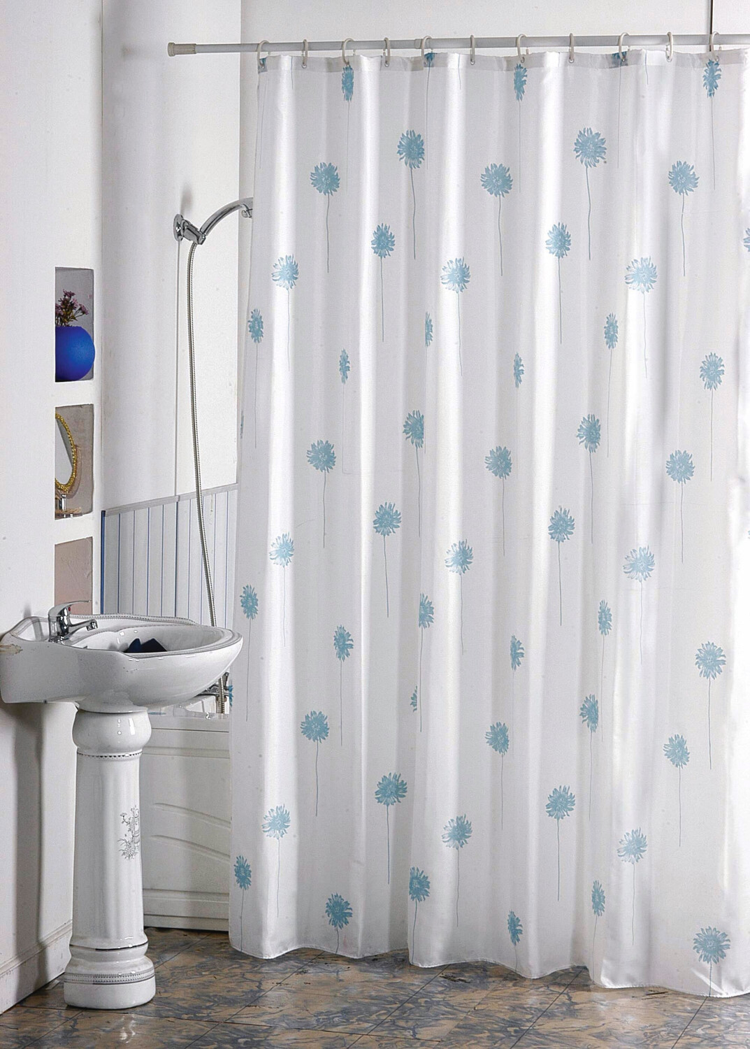 MSV France Shower Curtain Flowers