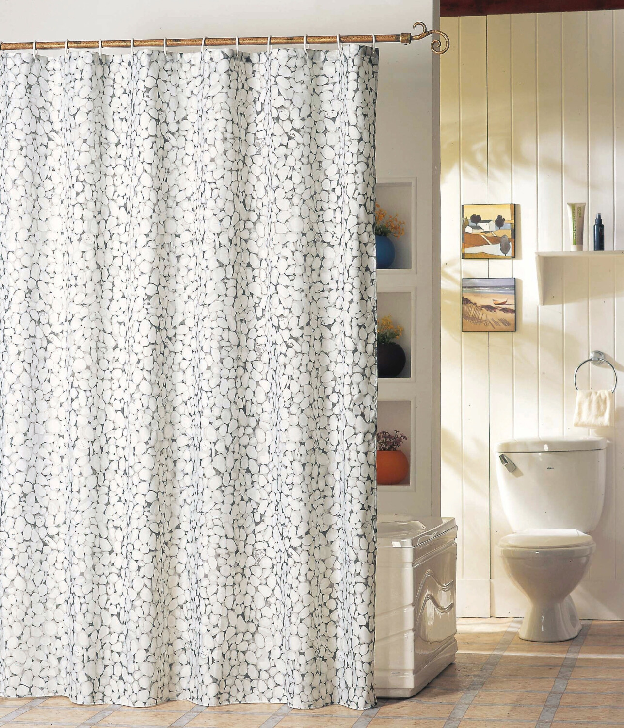 MSV France Shower curtain pebble