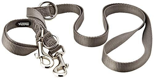 Nobby Dog Leash Classic mausGrey 200cm 15mm