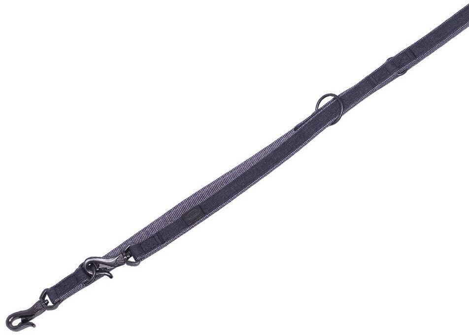 Nobby Dog Leash Linen Deluxe Black/Grey 200cm 16mm