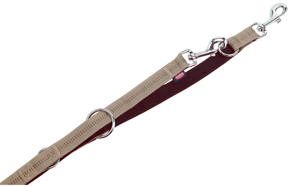 Nobby Dog Leash Soft Grip beige/chocolate 200cm 25mm