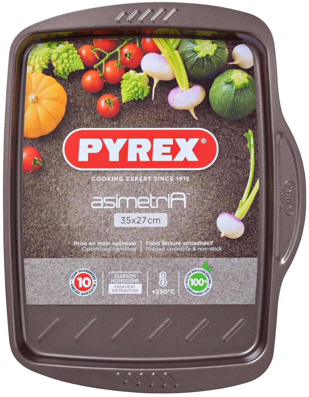 Pyrex Plaque de cuisson en métal asimetriA 35x27 cm