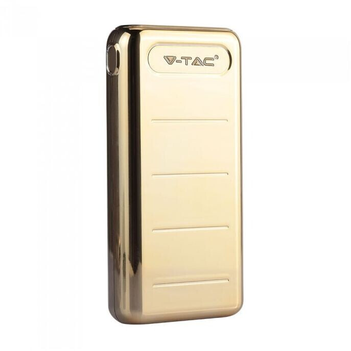 V-TAC 20000 mAh Gold Finish Power Bank Dual USB+Type C