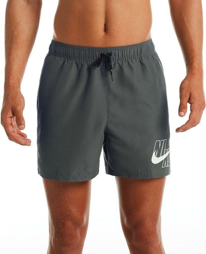 Nike Swim Logo Solid 5 Volley Shorts (NESSA566) iron grey