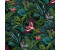 Rasch Portfolio Rainforest Green Wallpaper 214727 - Tropical Birds Jungle Leaves