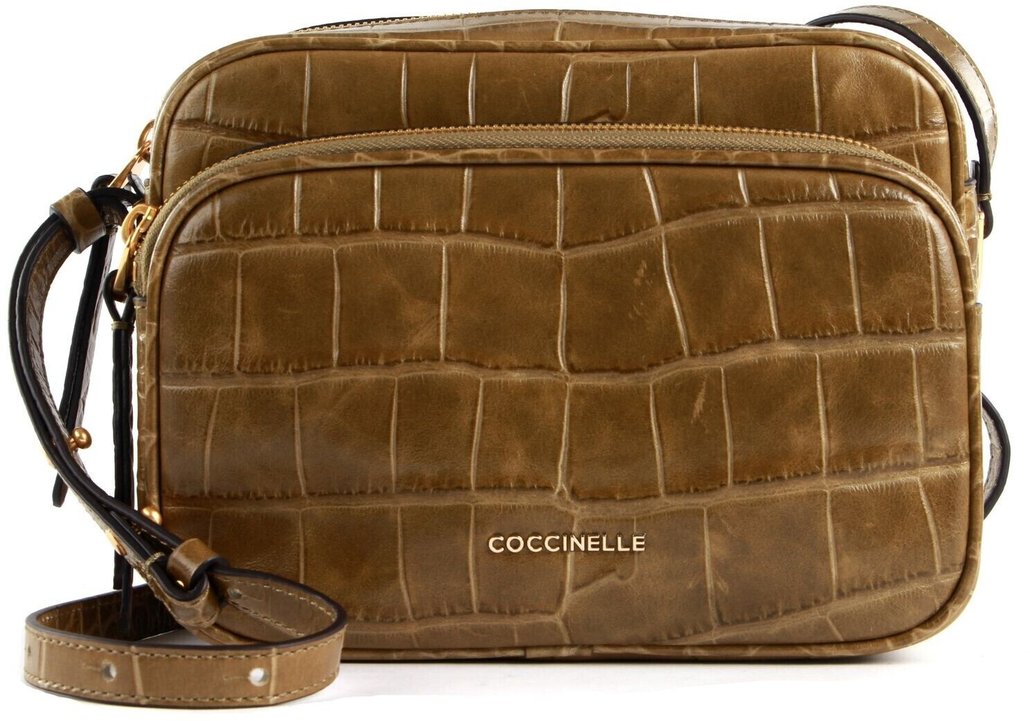 Coccinelle Lea Croco Maxi Crossbody Bag
