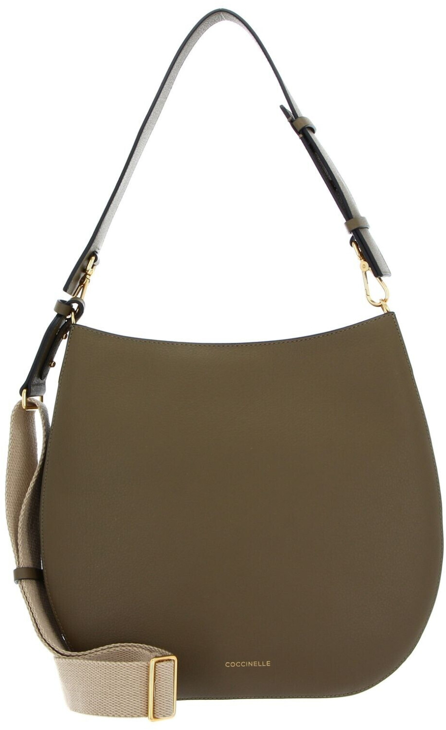 Coccinelle Arpege Shoulder Bag moss green/lambskin white