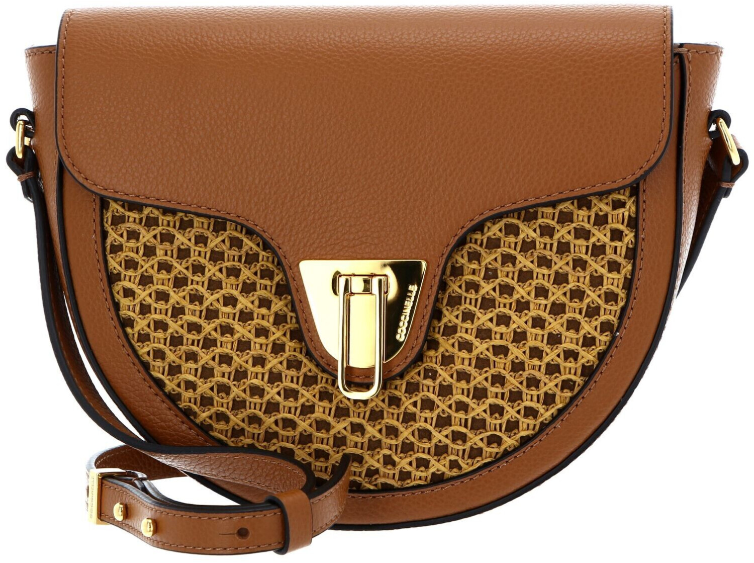 Coccinelle Beat Paglia Rete Crossover Bag caramel/caramel